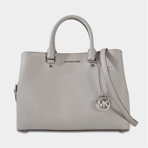 michael kors savannah pearl grey|Michael Kors Savannah Medium Leather Satchel .